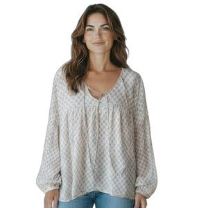 Boho Blouse XL Daughters of India Rashmi Block Print Blouse